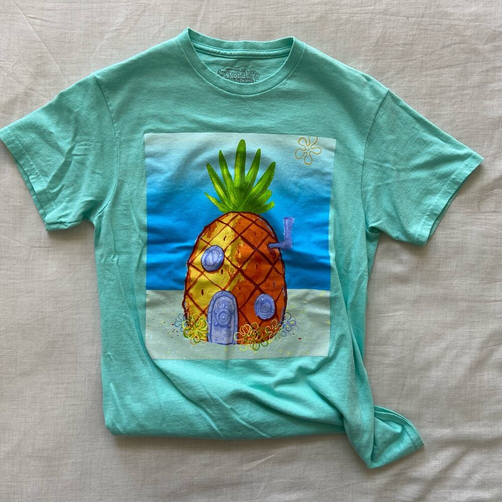 Nickelodeon 90s Y2K SpongeBob SquarePants Graphic Tee Small